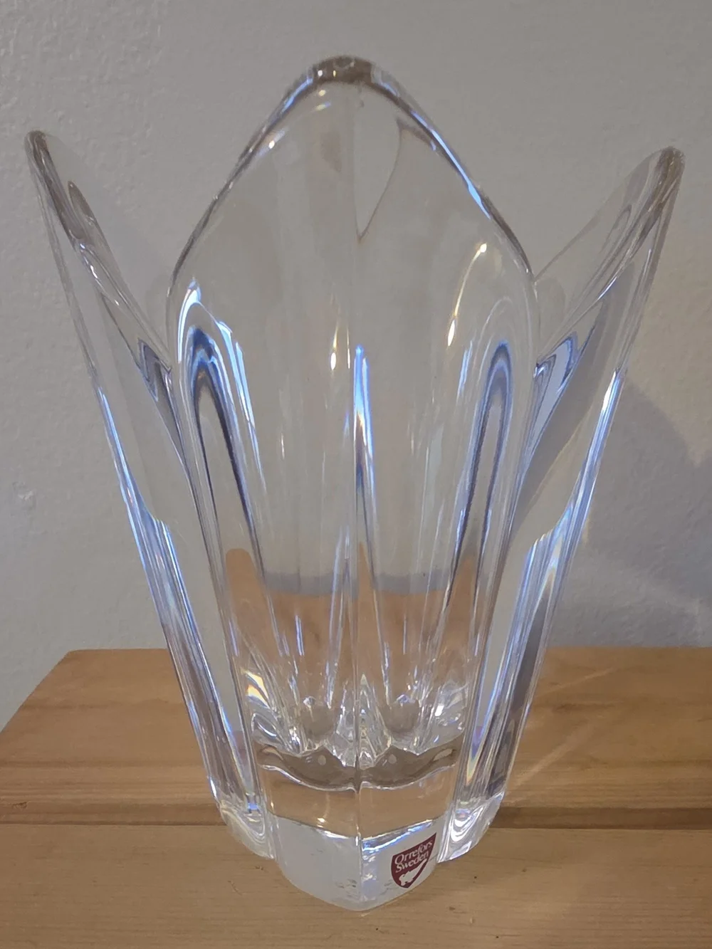 Clear Glass Tulip Vase - Home Accents Orrefors Sweden
